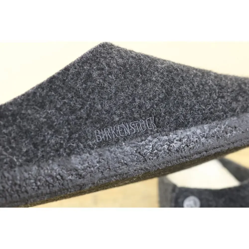Birkenstock Slippers Mens 9 Gray Italian Wool Zermatt Shearling Shoes